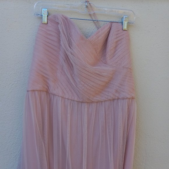 Amsale Strapless Pink Tulle/Chiffon Gown Size 20 Balletcore Barbiecore Princess - Picture 2 of 16